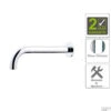 BWS Inbouwuitloop Rond 25cm 1/2" Chroom 1 BWS Inbouwuitloop Rond 25cm 1/2" Chroom -Hansgrohe Badkamerinterieur Winkel bws inbouwuitloop rond 25cm 1 2inch chroom bws
