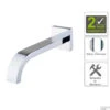 BWS Inbouwuitloop Vierkant 25cm 1/2" Chroom -Hansgrohe Badkamerinterieur Winkel bws inbouwuitloop vierkant 25cm 1 2inch chroom bws