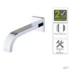BWS Inbouwuitloop Vierkant 30cm 1/2" Chroom -Hansgrohe Badkamerinterieur Winkel bws inbouwuitloop vierkant 30cm 1 2inch chroom bws