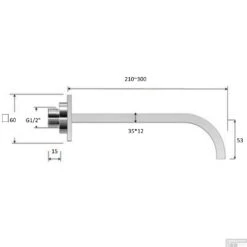BWS Inbouwuitloop Vierkant 30cm 1/2" Chroom -Hansgrohe Badkamerinterieur Winkel bws inbouwuitloop vierkant 30cm 1 2inch chroom tech