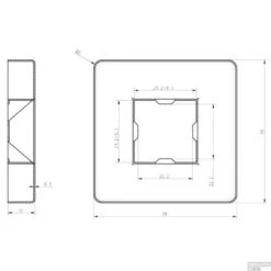 BWS Plafonduitloop Vierkant Luxe 30cm Chroom -Hansgrohe Badkamerinterieur Winkel bws plafonduitloop vierkant luxe 30cm chroom tech2