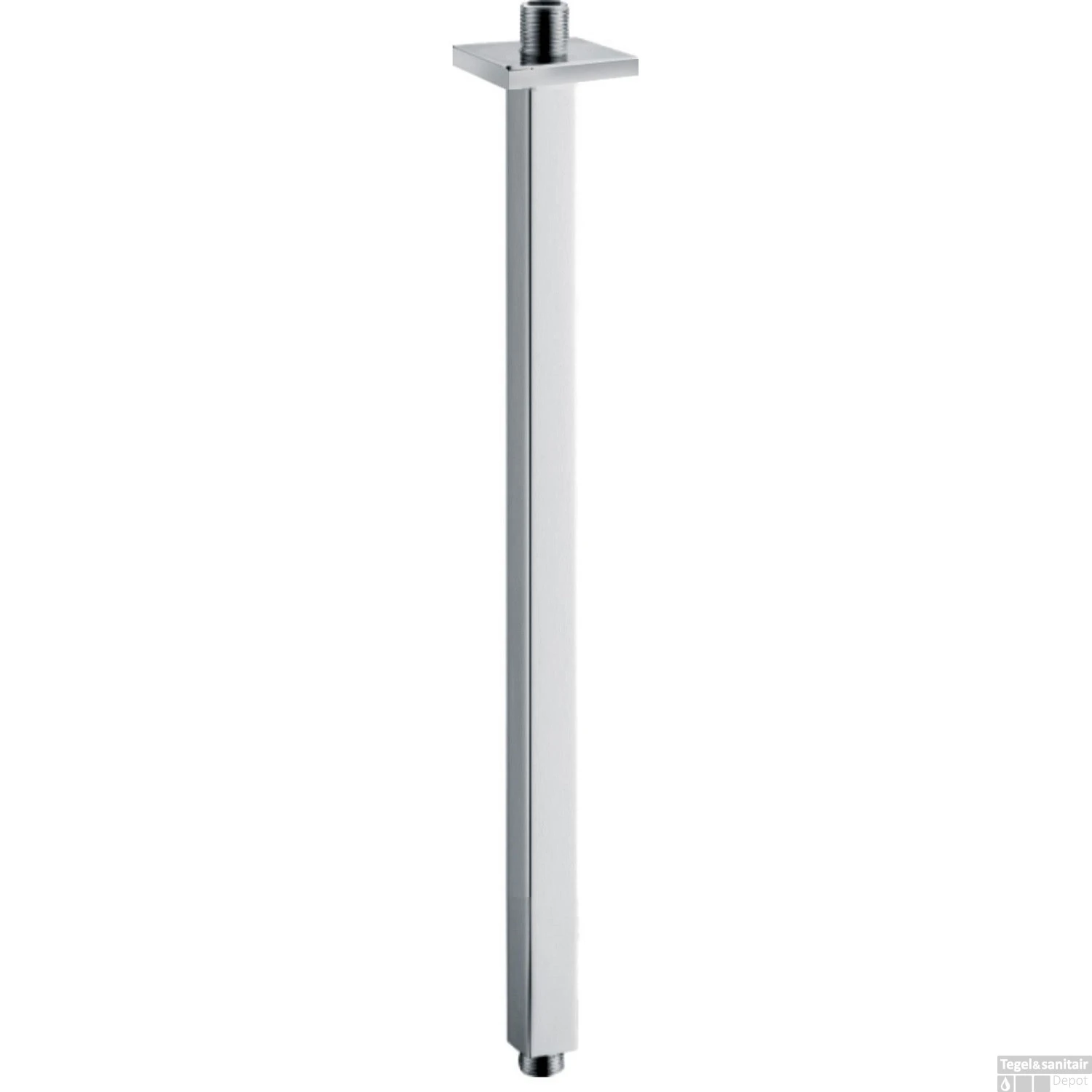 BWS Plafonduitloop Vierkant Luxe 40cm Chroom 3 BWS Plafonduitloop Vierkant Luxe 40cm Chroom