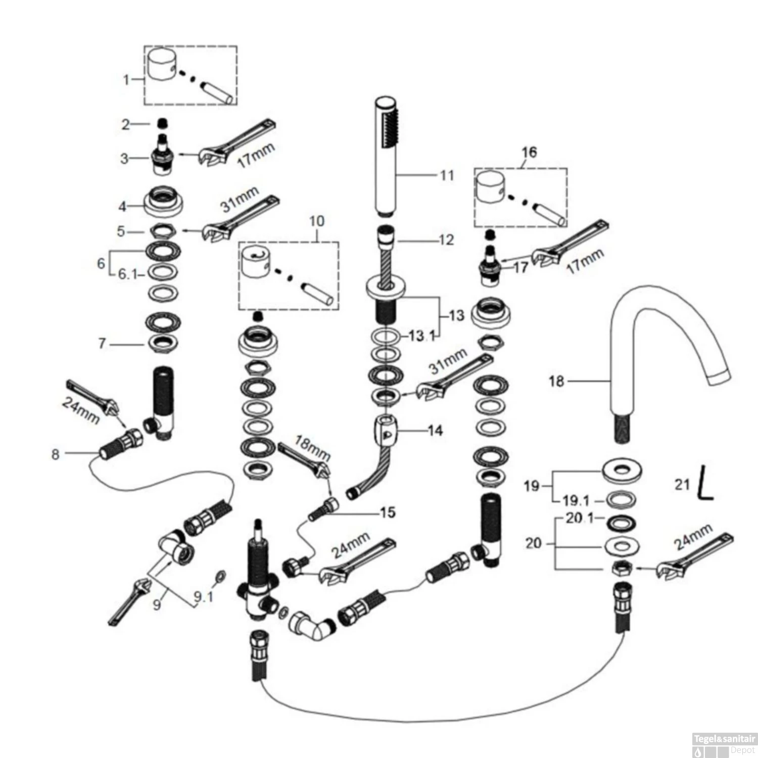 BWS Round 5 Gats Badrandkraan Chroom Compleet 5 BWS Round 5 Gats Badrandkraan Chroom Compleet - Afbeelding 3