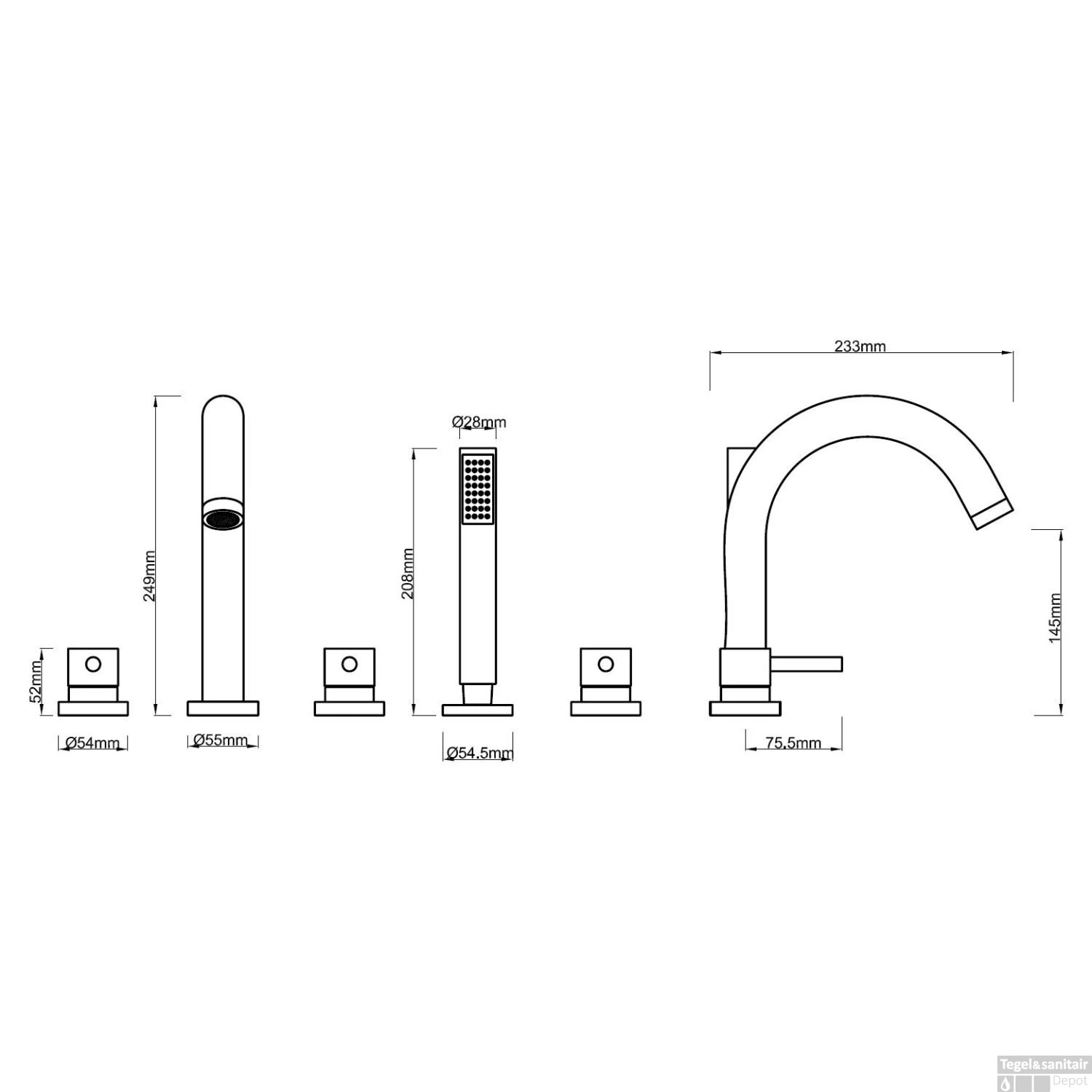 BWS Round 5 Gats Badrandkraan Chroom Compleet 7 BWS Round 5 Gats Badrandkraan Chroom Compleet - Afbeelding 5