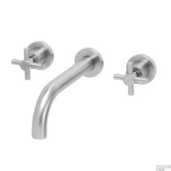 BWS Wastafelkraan Crux 2 Knops Afbouwdeel RVS Look