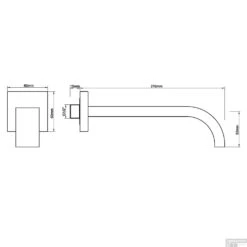 BWS Baduitloop Vierkant 22 Cm Mat Zwart (excl Inbouwdeel) -Hansgrohe Badkamerinterieur Winkel bws wastafelkraan uitloop vierkant 22 cm mat zwart tech
