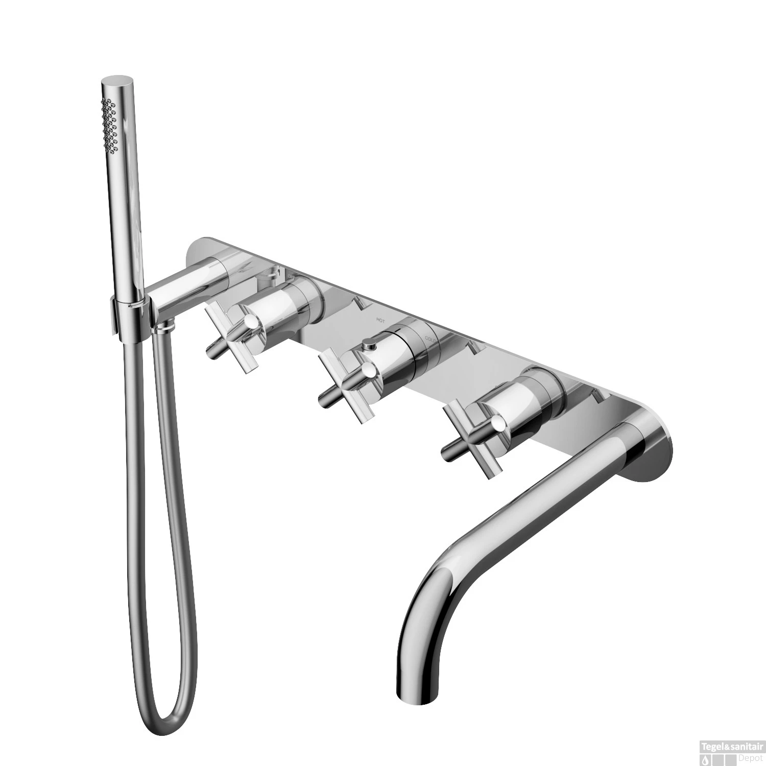 Badthermostaat Hotbath Chap Inbouw 2-stop Met Uitloop Chroom 4 Badthermostaat Hotbath Chap Inbouw 2-stop Met Uitloop Chroom - Afbeelding 2