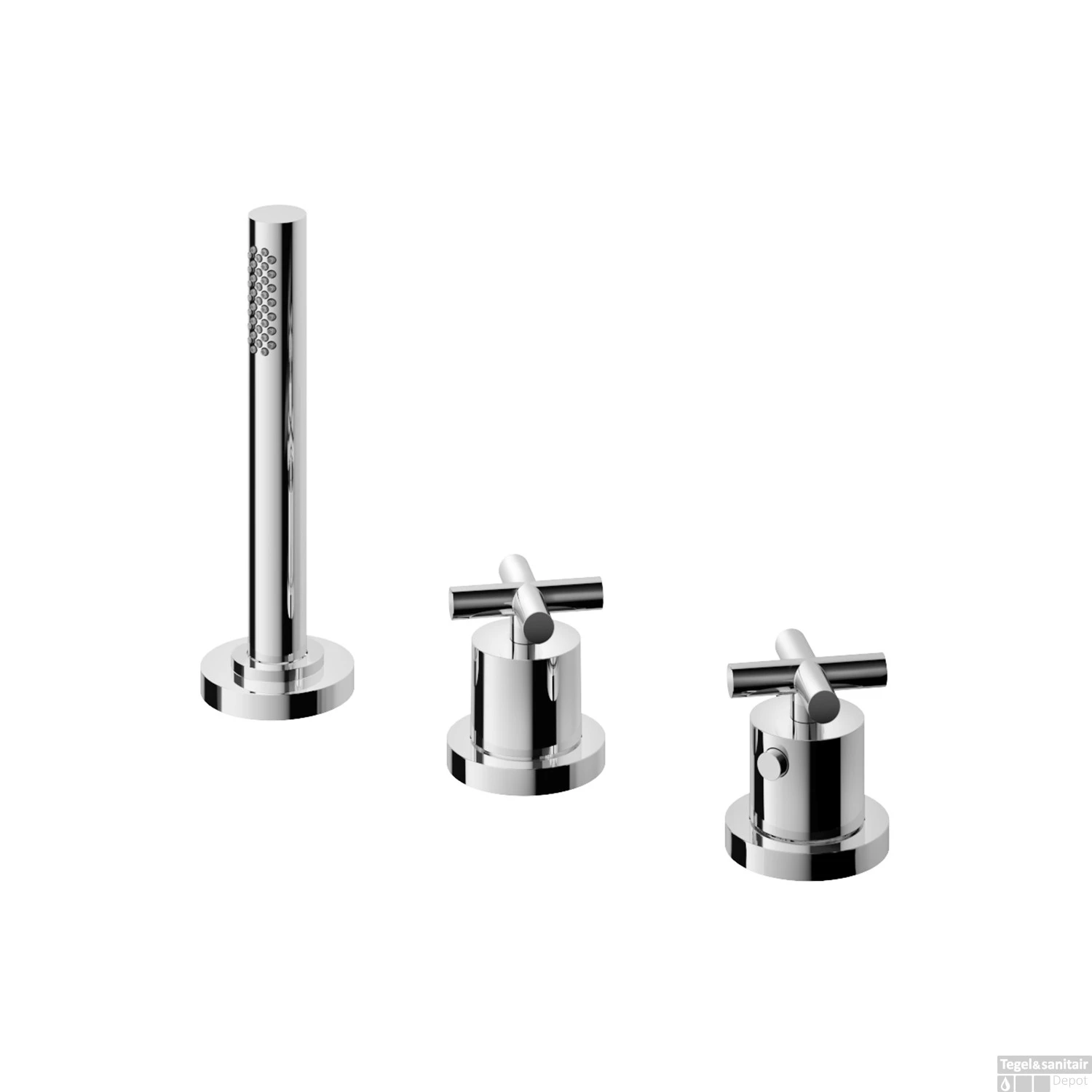 Thermostaatkraan Hotbath Chap Badrand 2-kruisgreep Zonder Uitloop Chroom 4 Thermostaatkraan Hotbath Chap Badrand 2-kruisgreep Zonder Uitloop Chroom - Afbeelding 2