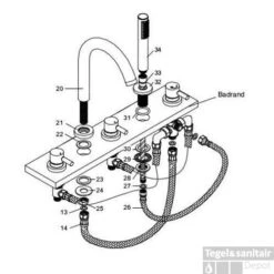Badrand Combinatie Caral 5-gats Badrandkraan Compleet Mat Zwart 7 Badrand Combinatie Caral 5-gats Badrandkraan Compleet Mat Zwart -Hansgrohe Badkamerinterieur Winkel caral 5 gats badrandcombinatie chroom technisch 2 1