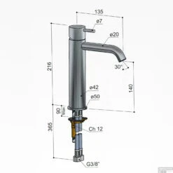 Wastafelmengkraan Hotbath Cobber 1-hendel Gebogen 21.6 Cm Chroom -Hansgrohe Badkamerinterieur Winkel cb003mccr wastafelmengkraan hotbath cobber 1 hendel gebogen 21.6 cm chroom tech