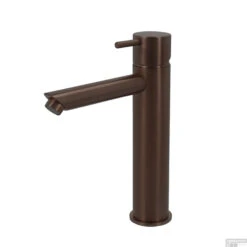 Wastafelmengkraan Hotbath Cobber 1-hendel Recht 21.6 Cm Verouderd Messing