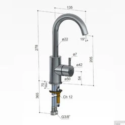 Wastafelmengkraan Hotbath Cobber 1-hendel Gebogen 27.8 Cm Verouderd IJzer 9 Wastafelmengkraan Hotbath Cobber 1-hendel Gebogen 27.8 Cm Verouderd IJzer -Hansgrohe Badkamerinterieur Winkel cb004ai wastafelmengkraan hotbath cobber 1 hendel gebogen 27.8 cm verouderd ijzer tech