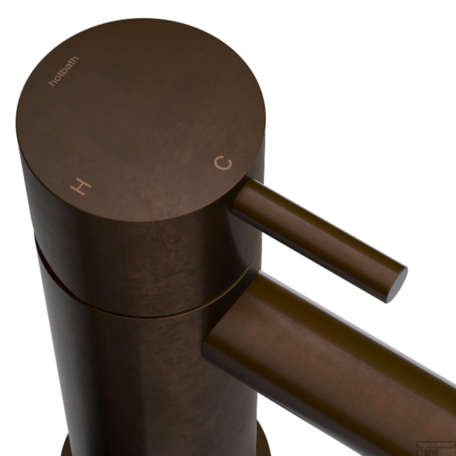 Inbouw Wastafelmengkraan Hotbath Cobber 3+3 Inbouwsysteem 1-hendel Gebogen 18 Cm Verouderd Messing - Afbeelding 2