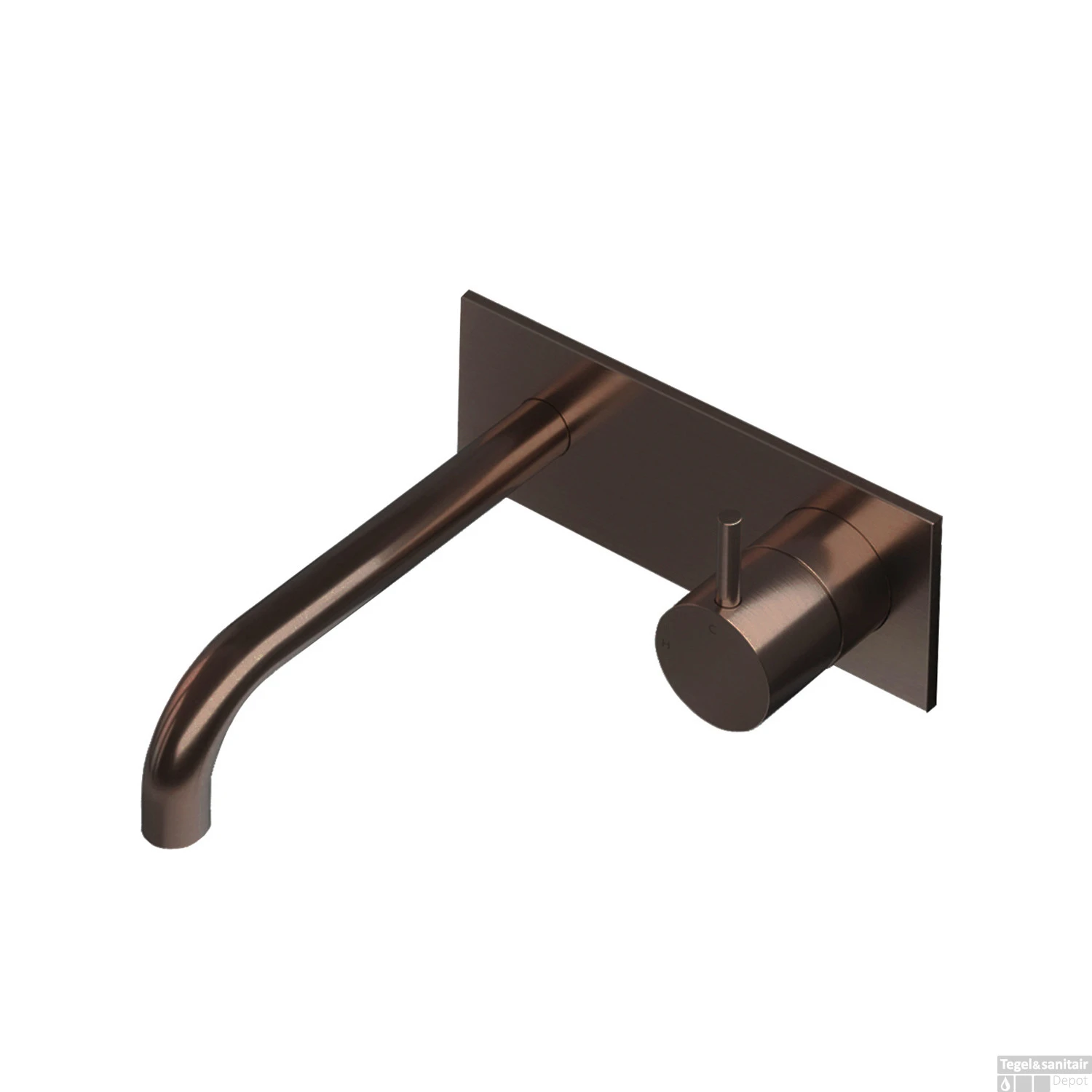 Inbouw Wastafelmengkraan Hotbath Cobber 3+3 Inbouwsysteem 1-hendel Gebogen 18 Cm Verouderd Messing