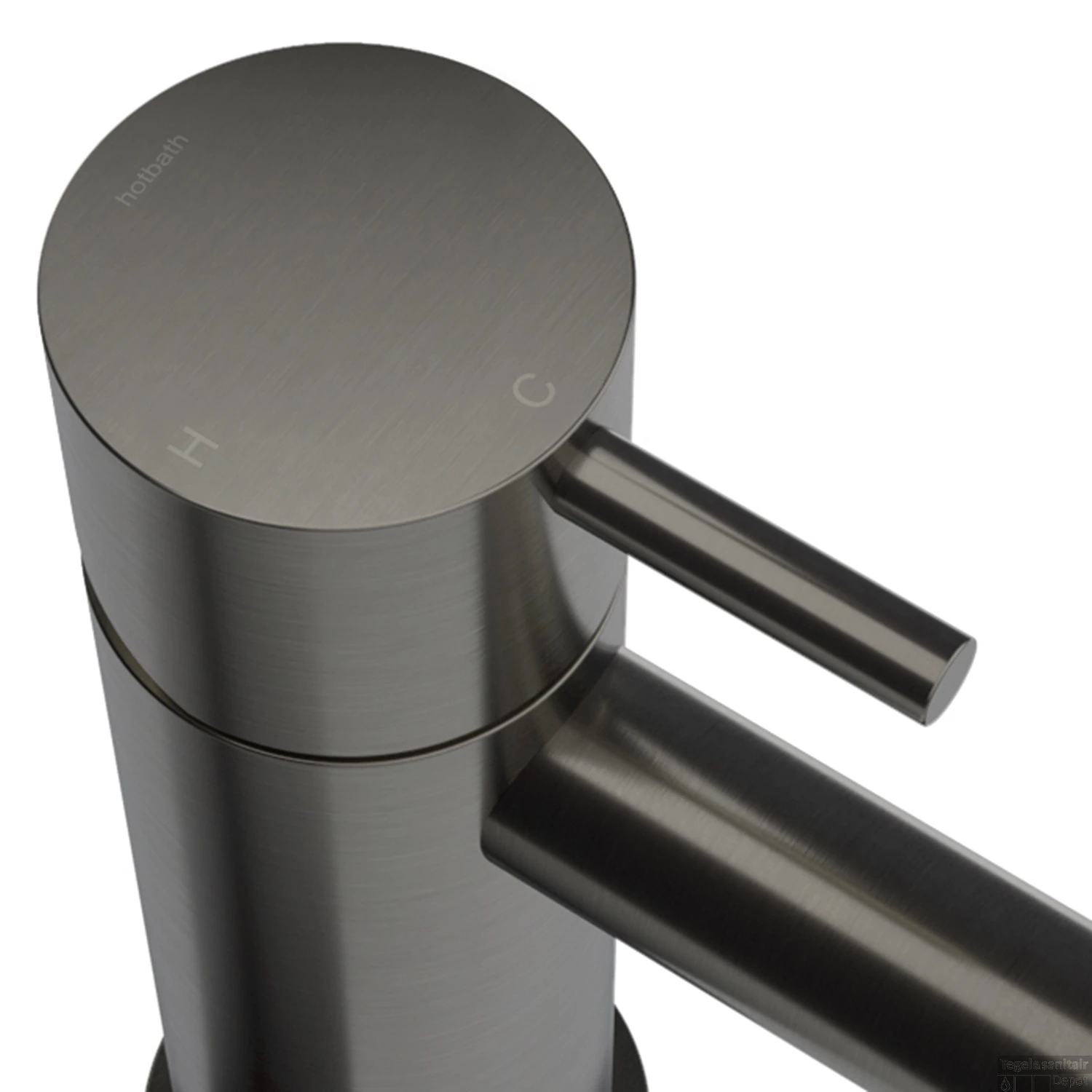 Inbouw Wastafelmengkraan Hotbath Cobber 3+3 Inbouwsysteem 1-hendel Gebogen 25 Cm Verouderd IJzer - Afbeelding 2