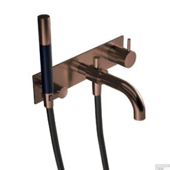 Inbouw Badmengkraan Hotbath Cobber Automatische Omstelinrichting Geborsteld Koper PVD (incl. Doucheset)