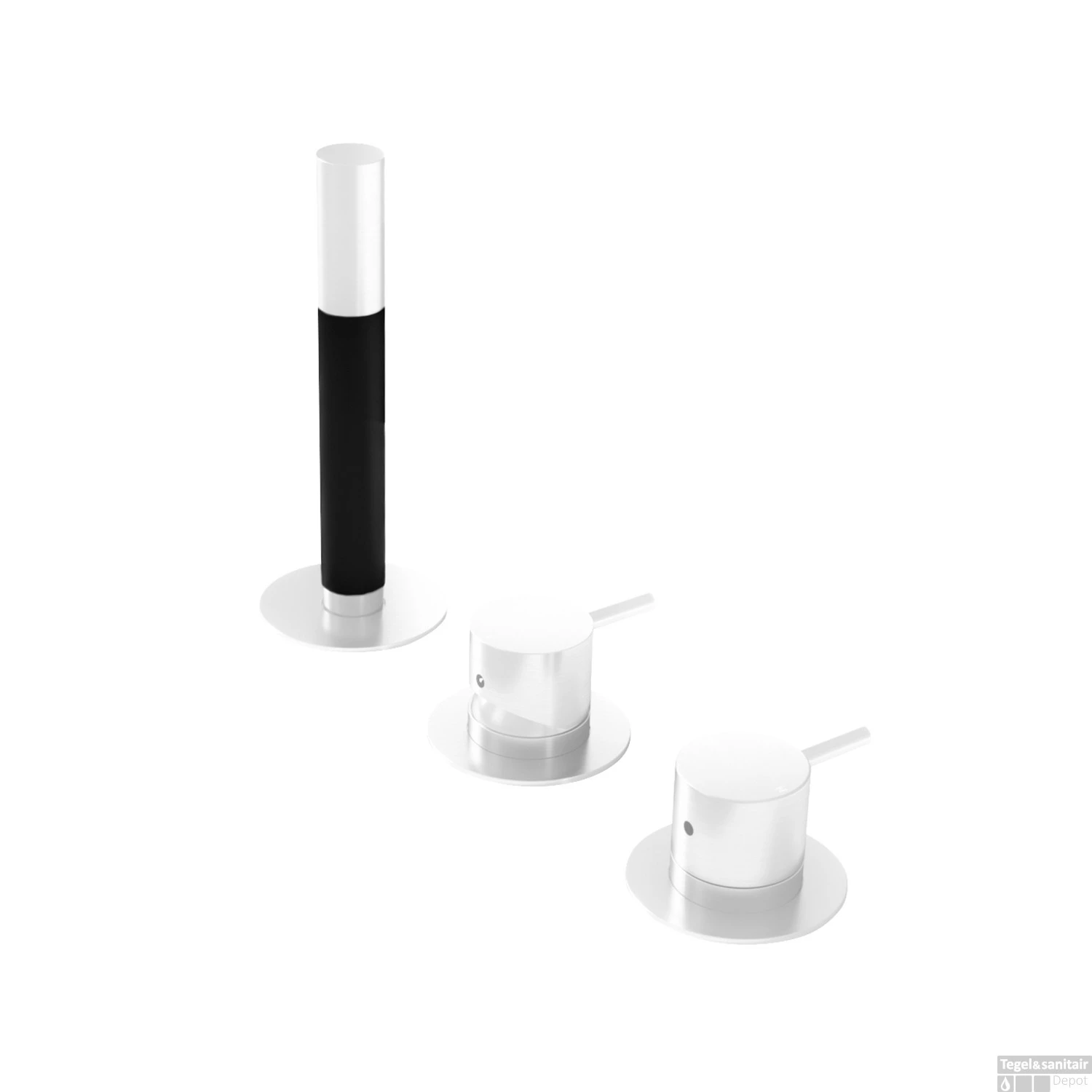 Inbouw Badrandcombinatie Hotbath Cobber Met 2-weg Omstel Mat Wit (incl. Handdouche) 3 Inbouw Badrandcombinatie Hotbath Cobber Met 2-weg Omstel Mat Wit (incl. Handdouche)