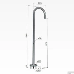 Baduitloop Hotbath Cobber Vrijstaand 106 Cm Verouderd Messing -Hansgrohe Badkamerinterieur Winkel cb076ab baduitloop hotbath cobber vrijstaand 106 cm verouderd messing tech