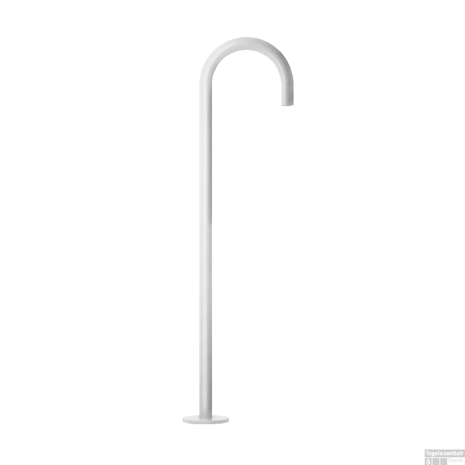 Baduitloop Hotbath Cobber Vrijstaand 106 Cm Mat Wit 3 Baduitloop Hotbath Cobber Vrijstaand 106 Cm Mat Wit