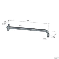 Wandarm Hotbath Cobber 40 Cm Gepolijst Messing -Hansgrohe Badkamerinterieur Winkel cb450nb wandarm hotbath cobber 40 cm gepolijst messing tech