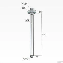 Plafondbuis Hotbath Cobber Rond 30 Cm Zwart Chroom OUTLET -Hansgrohe Badkamerinterieur Winkel cb453bk plafondbuis hotbath cobber rond 30 cm zwart chroom tech 1