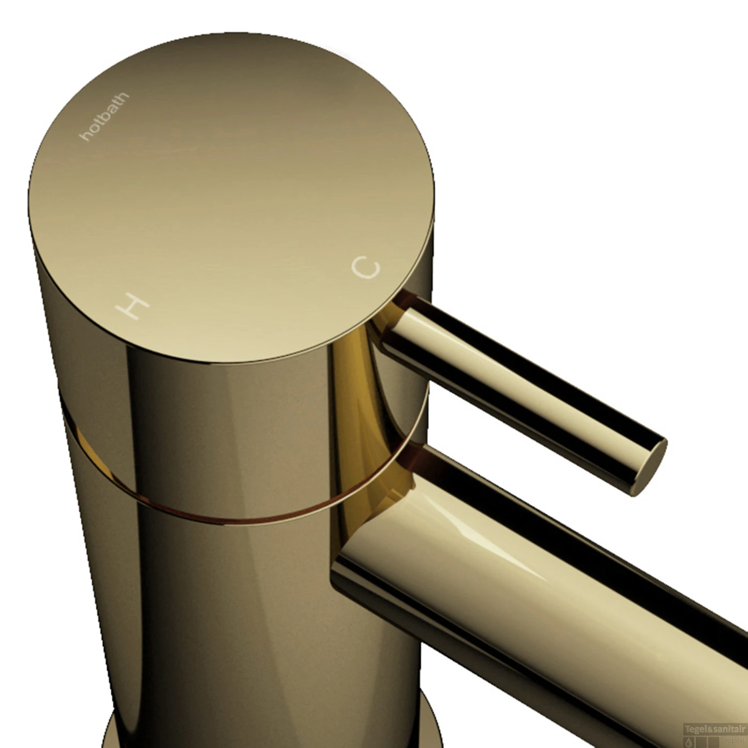 Badthermostaat Hotbath Cobber Inbouw Met Uitloop 2 Stopkranen Gepolijst Messing PVD (excl. Inbouwdeel) - Afbeelding 2