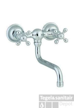 Cisal Arcana Ceramic Nostalgische Muur Keukenkraan Chroom AC00040021