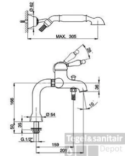 Cisal Arcana Empress Badmengkraan Met Handdouche EM0000902A RVS