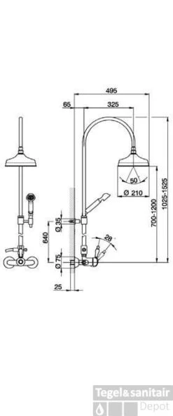 Cisal Arcana Empress Douchemengkraan Met Doucheset EM00405027 Brons