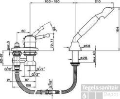 Cisal Arcana Royal Badkraan Badrandmontage AY00129026 Oud Koper
