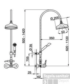 Cisal Arcana Royal Douchekolom AY00405024 Goud