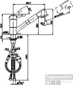 Cisal Arcana Royal Nostalgische Keukenkraan Uittrekbare Handdouche AY00257021 Chroom