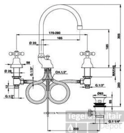 Wastafelmengkraan Cisal Arcana AR00105074 Chroom-Goud