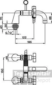 Cisal Barcelona Opbouw Badmengkraan RVS BA0000902A