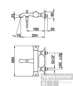 Cisal Cherie Bad-douche Thermostaatkraan CET2701021 Chroom
