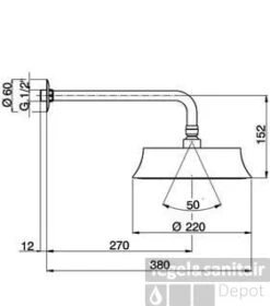 Cisal Cherie Hoofddouche DS01327021 Chroom