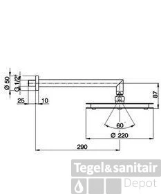 Cisal Hoofddouche Easy Clean Chroom DS01314021