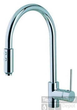 Cisal Keukenkraan Cucina Met Uittrekbare Handdouche Chroom LL00057021