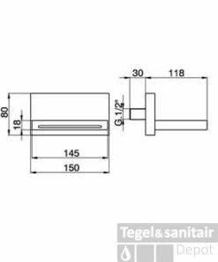 Cisal Muur Uitloop Waterval Chroom ZA00220021