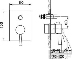 Cisal Pumpy Inbouw Mengkraan Met Omsteller Rvs PU0021002D