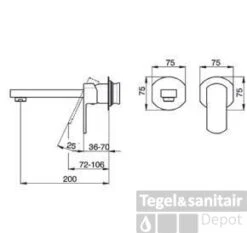Cisal Roadster Afdekset Inbouw Wastafelmengkraan Wit Mat RR0055104Q