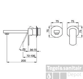 Cisal Roadster Afdekset Inbouw Wastafelmengkraan Wit Mat RR0055104Q 3 Cisal Roadster Afdekset Inbouw Wastafelmengkraan Wit Mat RR0055104Q