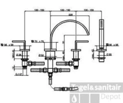 Cisal Wave 4-gats Badrandcombinatie RVS WA0002612A 5 Cisal Wave 4-gats Badrandcombinatie RVS WA0002612A -Hansgrohe Badkamerinterieur Winkel cisal wave 4 gats badrandcombinatie rvs wa0002612a 1