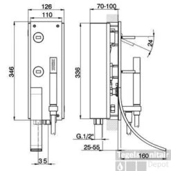 Cisal Wave Badmengkraan Met Handdouche RVS WA0011002A