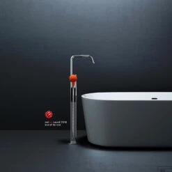 Clou Kaldur Vrijstaande Badmengkraan Chroom (Exclusief Handdouche) -Hansgrohe Badkamerinterieur Winkel cl 06.25.005.29 b with red dot award logo