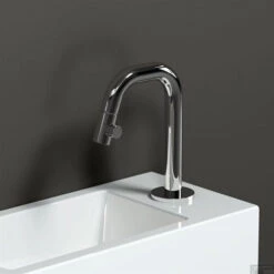 Clou Kaldur Fonteinkraan Rechts Korte Uitloop Staand Chroom