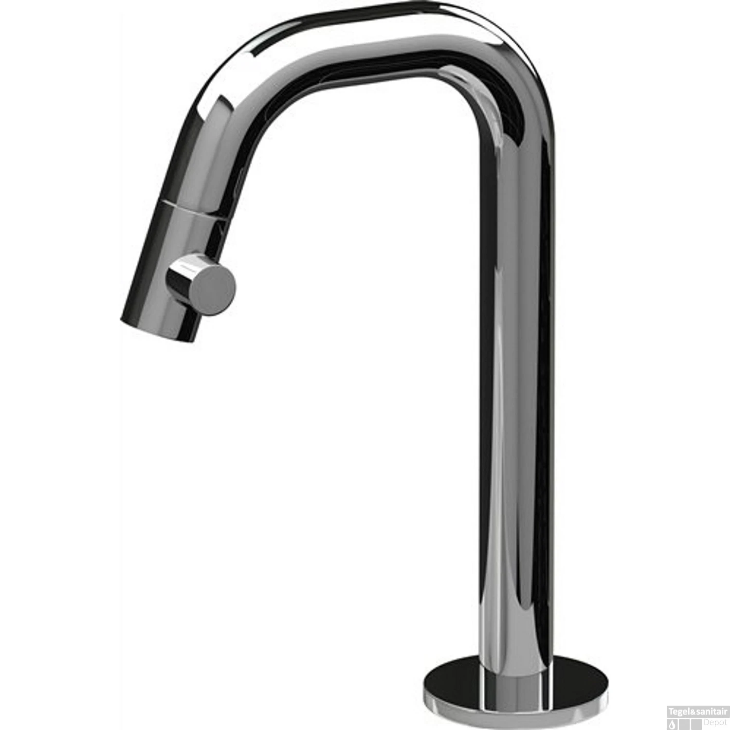 Clou Kaldur Fonteinkraan Rechts Korte Uitloop Staand Chroom - Afbeelding 3