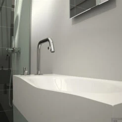 Clou Kaldur Wastafel Mengkraan 2-gats Links Chroom -Hansgrohe Badkamerinterieur Winkel clou kaldur wastafel mengkraan 2 gats links chroom sfeer