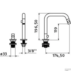 Clou Kaldur Wastafel Mengkraan 2-gats Links Chroom -Hansgrohe Badkamerinterieur Winkel clou kaldur wastafel mengkraan 2 gats links chroom tech