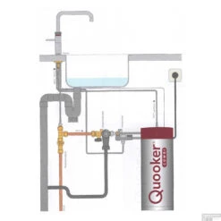 Quooker Fusion Square Mat Zwart Met Combi Boiler 22FSBLK OUTLET -Hansgrohe Badkamerinterieur Winkel combi met fusion 4